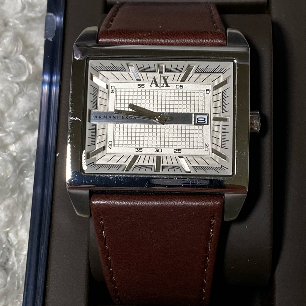 Armani Exchange watch 
AX2204

Brown genuine leather band
43mm